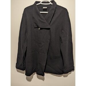 Two Star Dog TSD‎ Womens Cardigan Sweater Jacket Medium 100% Wool Asymmetric USA